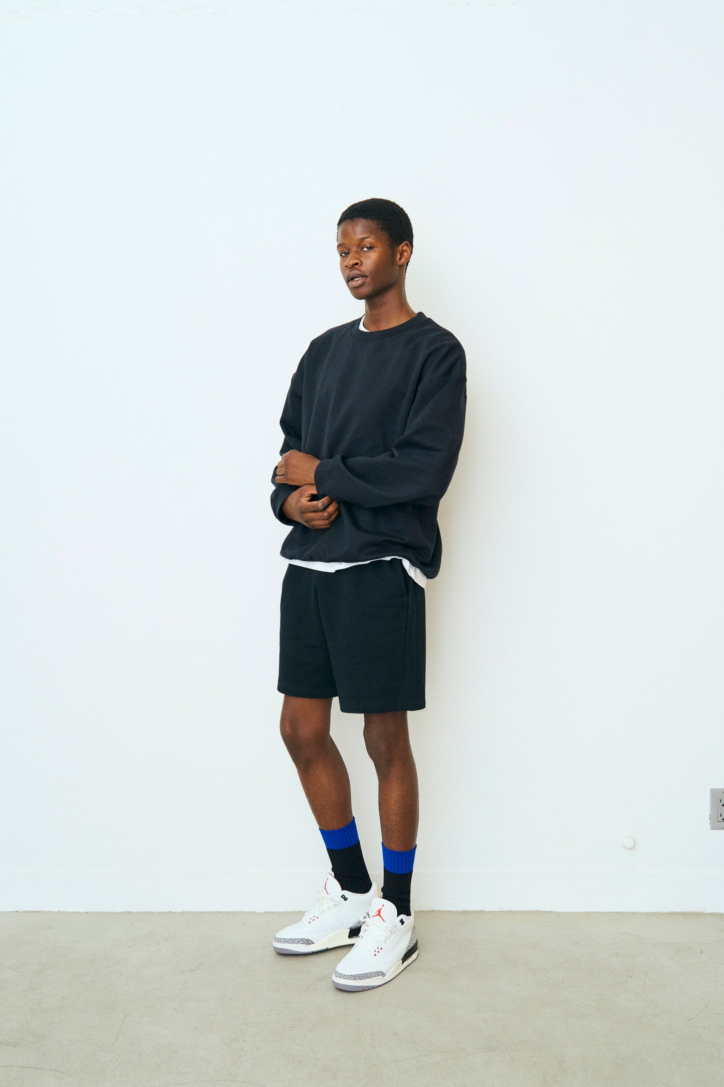 SPIKE COLOR RIB SOCKS(BLUE)